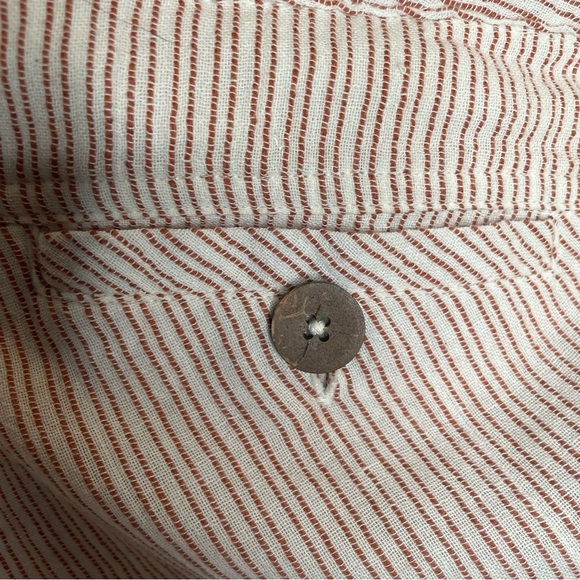 Free People Rumors Yarn Dye Harem Pants Red Stripe High Waist Tie Belt Boho 8 - Picture 10 of 15